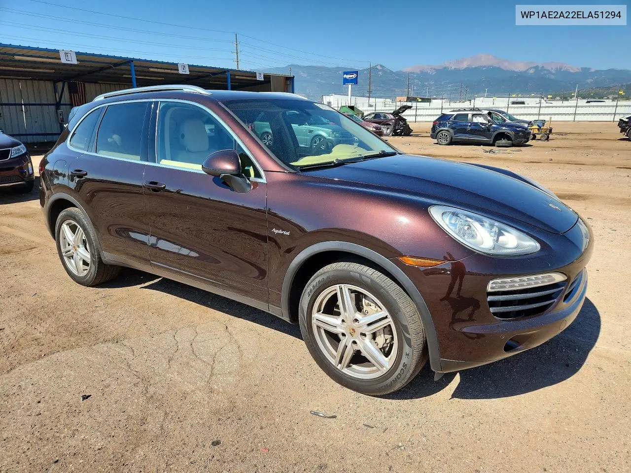 2014 Porsche Cayenne S Hybrid VIN: WP1AE2A22ELA51294 Lot: 60876056