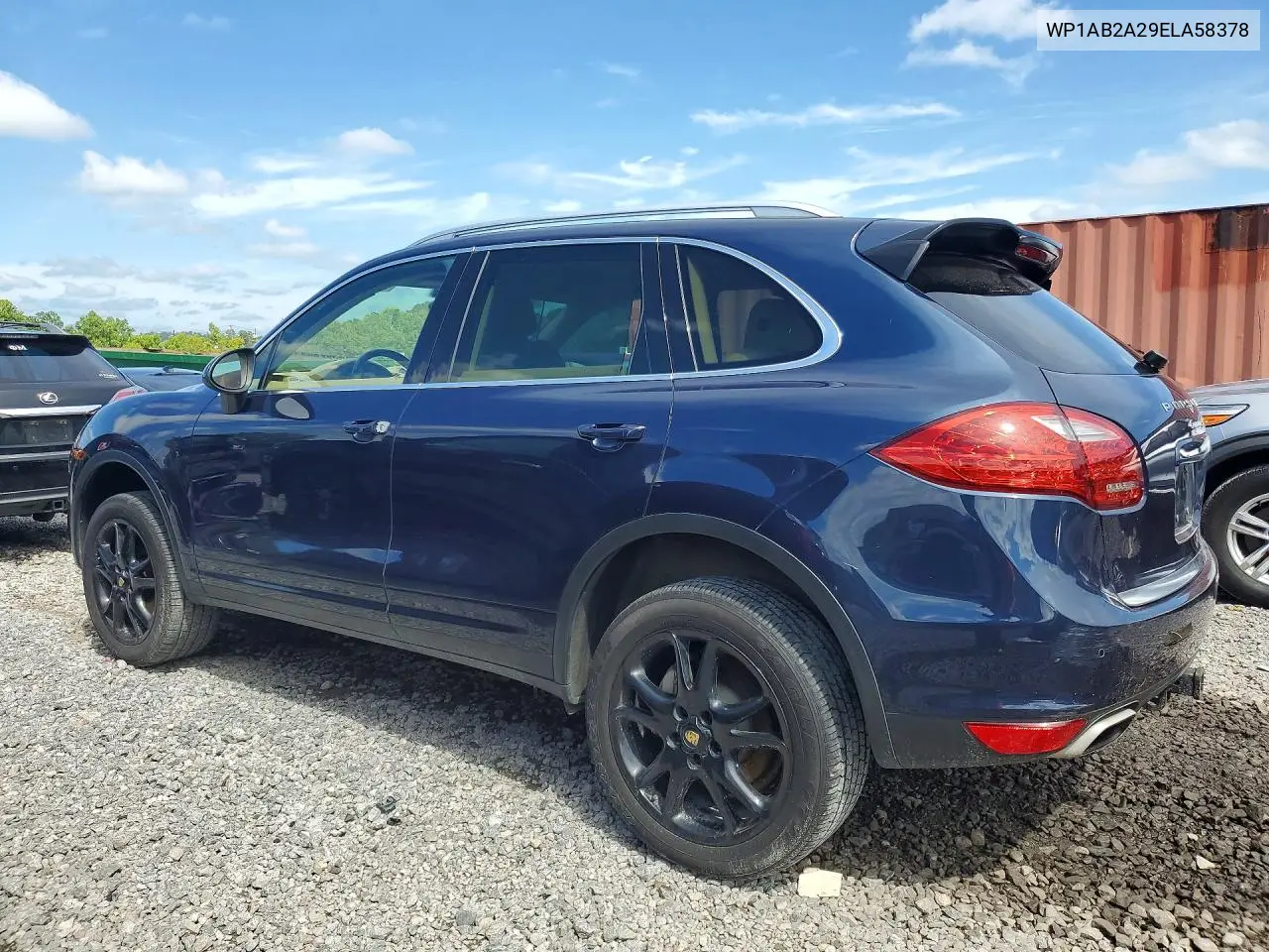2014 Porsche Cayenne S VIN: WP1AB2A29ELA58378 Lot: 61519526