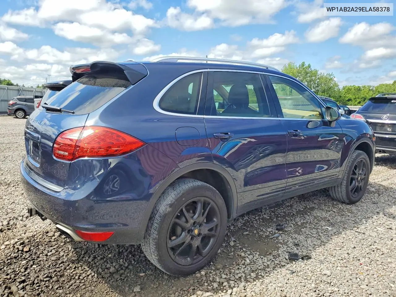 2014 Porsche Cayenne S VIN: WP1AB2A29ELA58378 Lot: 61519526
