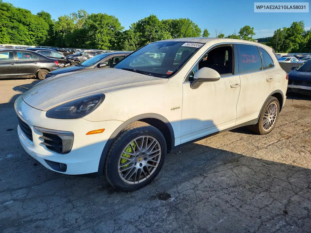 2016 Porsche Cayenne Se Hybrid VIN: WP1AE2A21GLA58031 Lot: 56269356