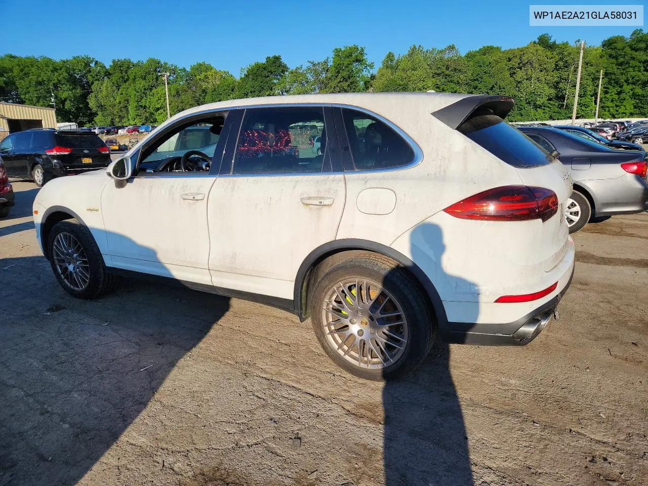 2016 Porsche Cayenne Se Hybrid VIN: WP1AE2A21GLA58031 Lot: 56269356