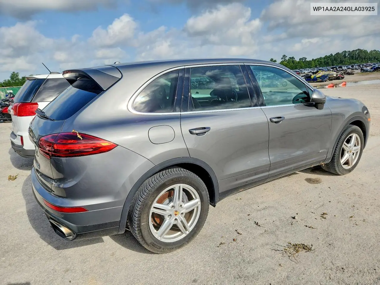 2016 Porsche Cayenne VIN: WP1AA2A24GLA03925 Lot: 61487686