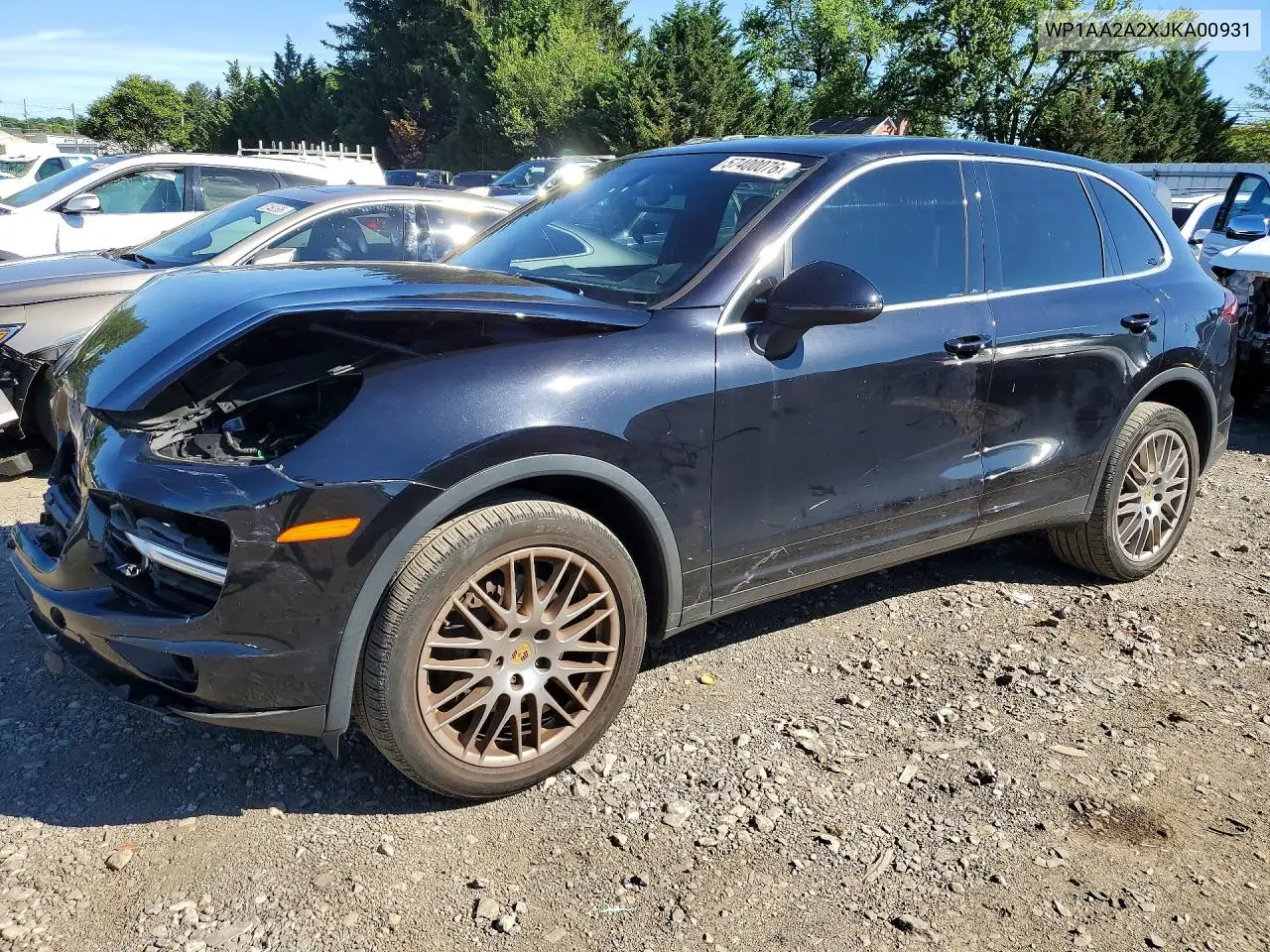 2018 Porsche Cayenne VIN: WP1AA2A2XJKA00931 Lot: 57400076