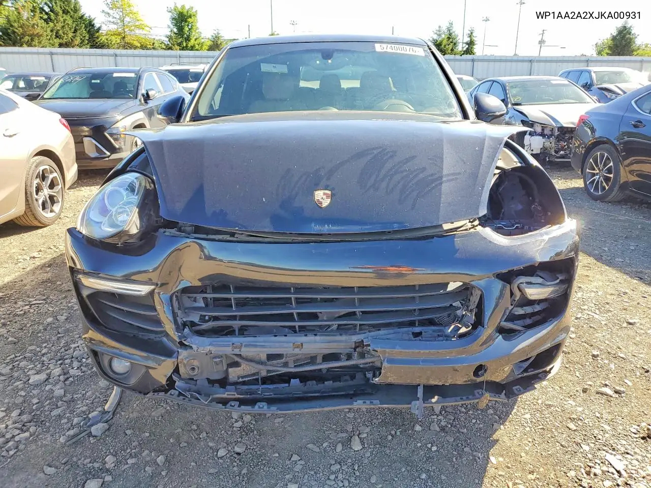 2018 Porsche Cayenne VIN: WP1AA2A2XJKA00931 Lot: 57400076
