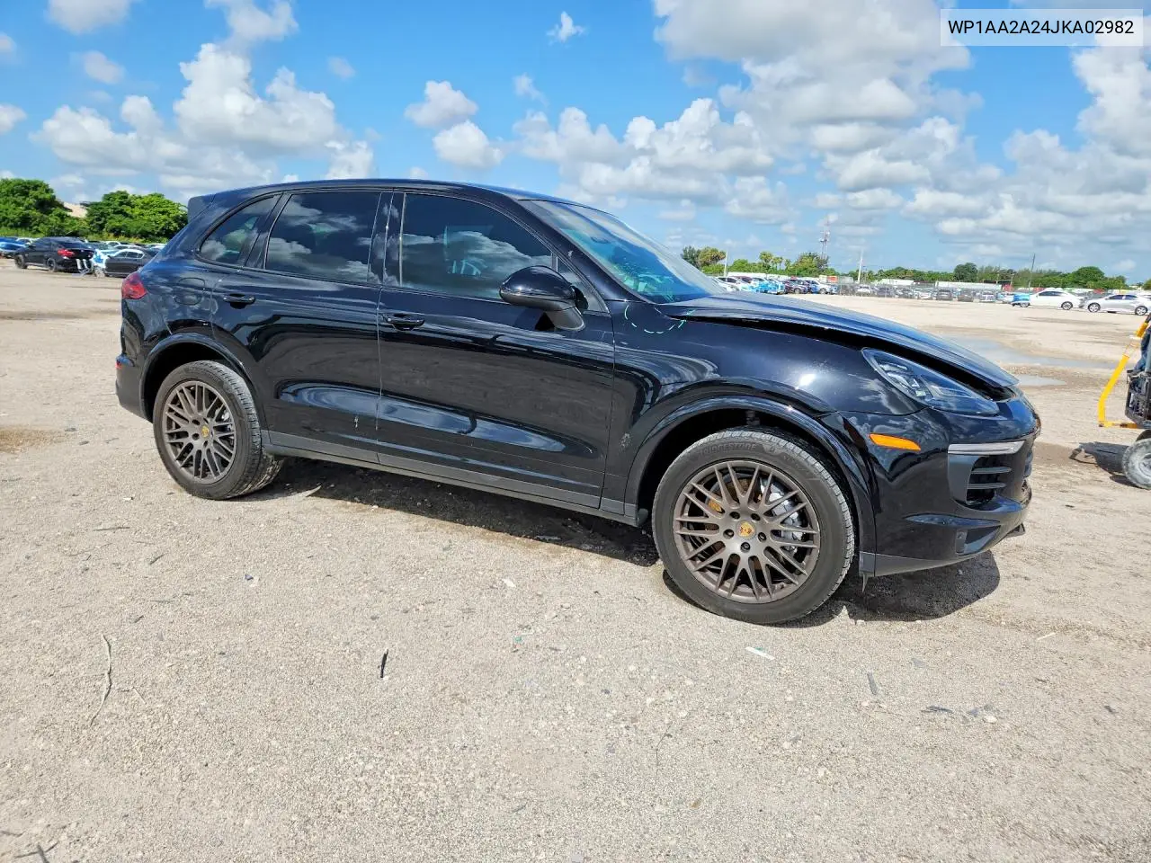 2018 Porsche Cayenne VIN: WP1AA2A24JKA02982 Lot: 58966986