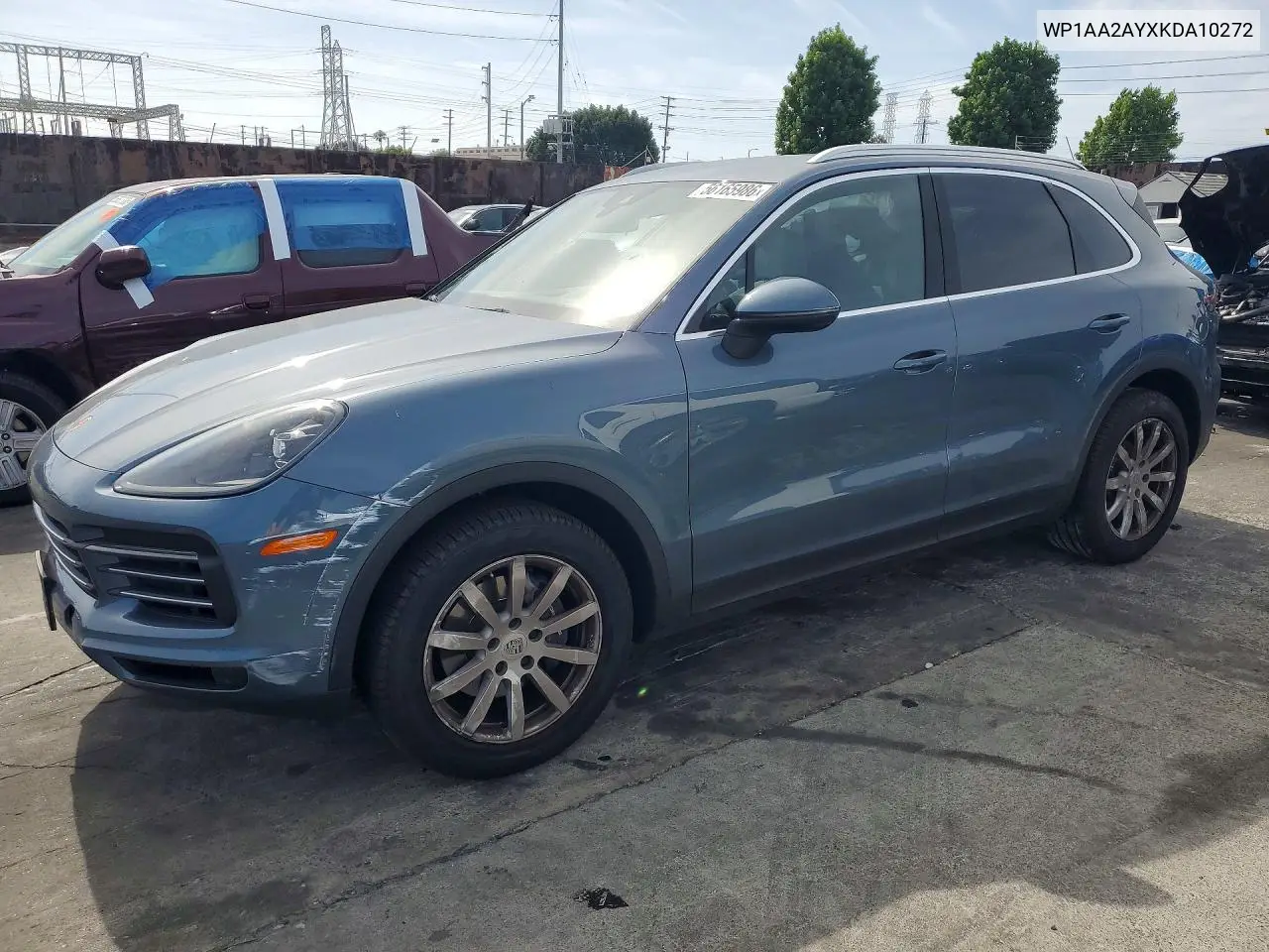2019 Porsche Cayenne VIN: WP1AA2AYXKDA10272 Lot: 56165986