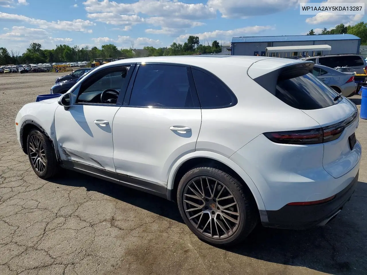2019 Porsche Cayenne VIN: WP1AA2AY5KDA13287 Lot: 58685986