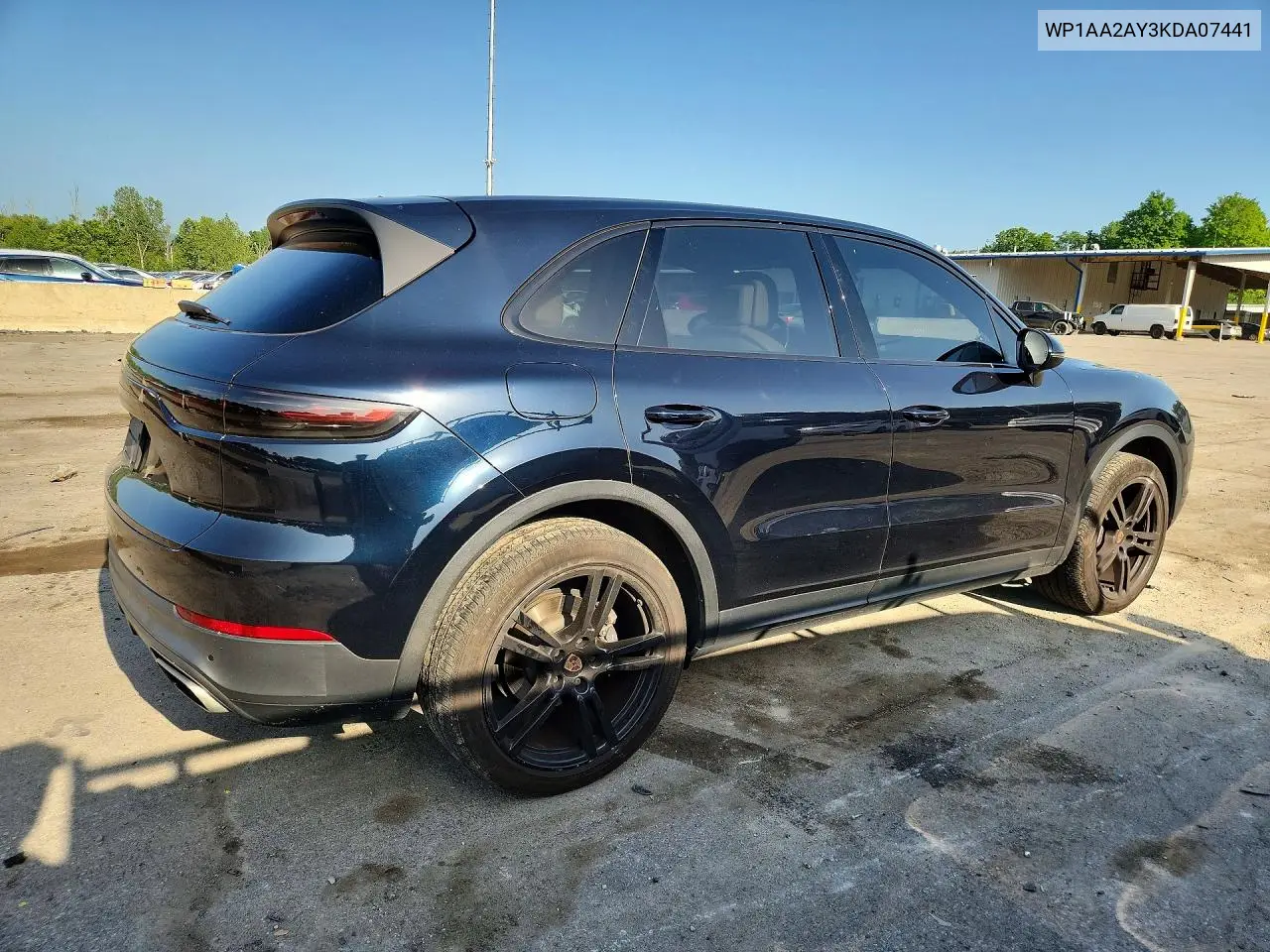 2019 Porsche Cayenne VIN: WP1AA2AY3KDA07441 Lot: 59549486