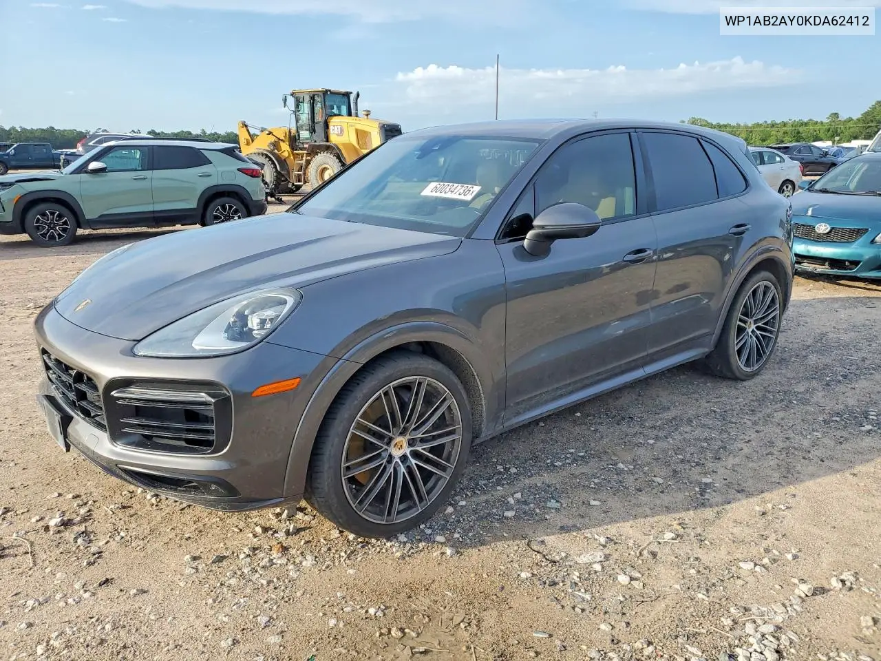 2019 Porsche Cayenne S VIN: WP1AB2AY0KDA62412 Lot: 60034736