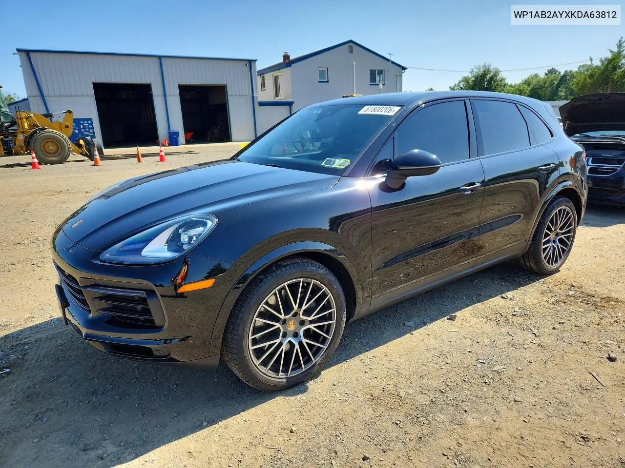 2019 Porsche Cayenne S VIN: WP1AB2AYXKDA63812 Lot: 61800206