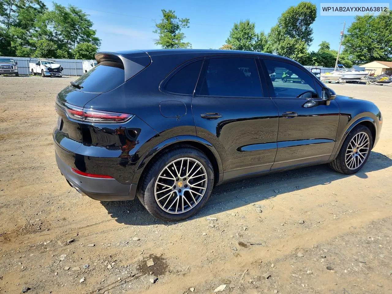 2019 Porsche Cayenne S VIN: WP1AB2AYXKDA63812 Lot: 61800206
