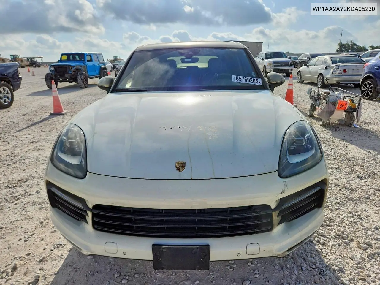 2019 Porsche Cayenne VIN: WP1AA2AY2KDA05230 Lot: 85769205