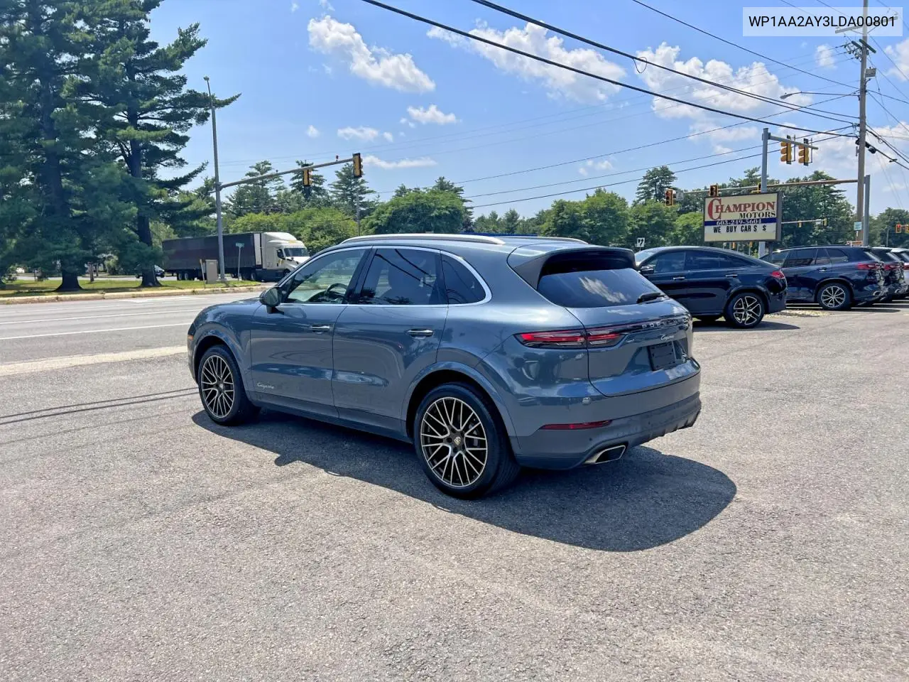 2020 Porsche Cayenne VIN: WP1AA2AY3LDA00801 Lot: 60530396