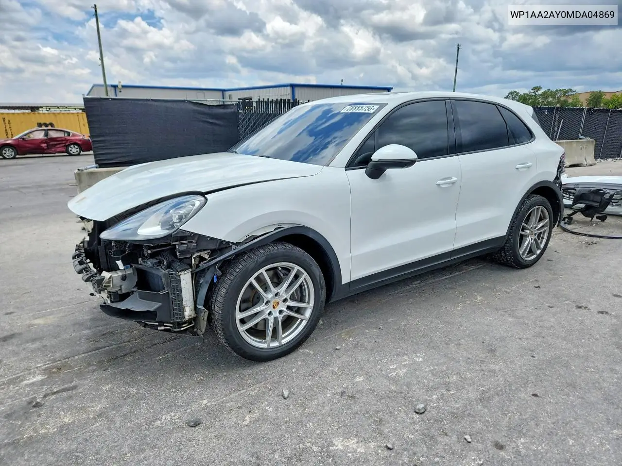 2021 Porsche Cayenne VIN: WP1AA2AY0MDA04869 Lot: 56865756