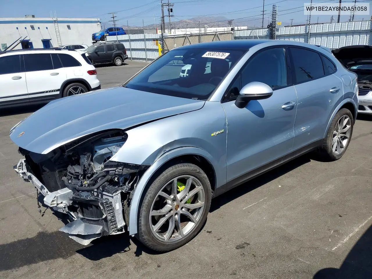 2022 Porsche Cayenne E Hybrid Coupe VIN: WP1BE2AY8NDA51058 Lot: 56307576