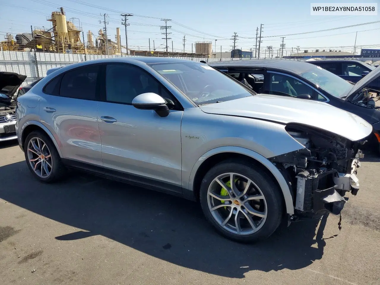 2022 Porsche Cayenne E Hybrid Coupe VIN: WP1BE2AY8NDA51058 Lot: 56307576