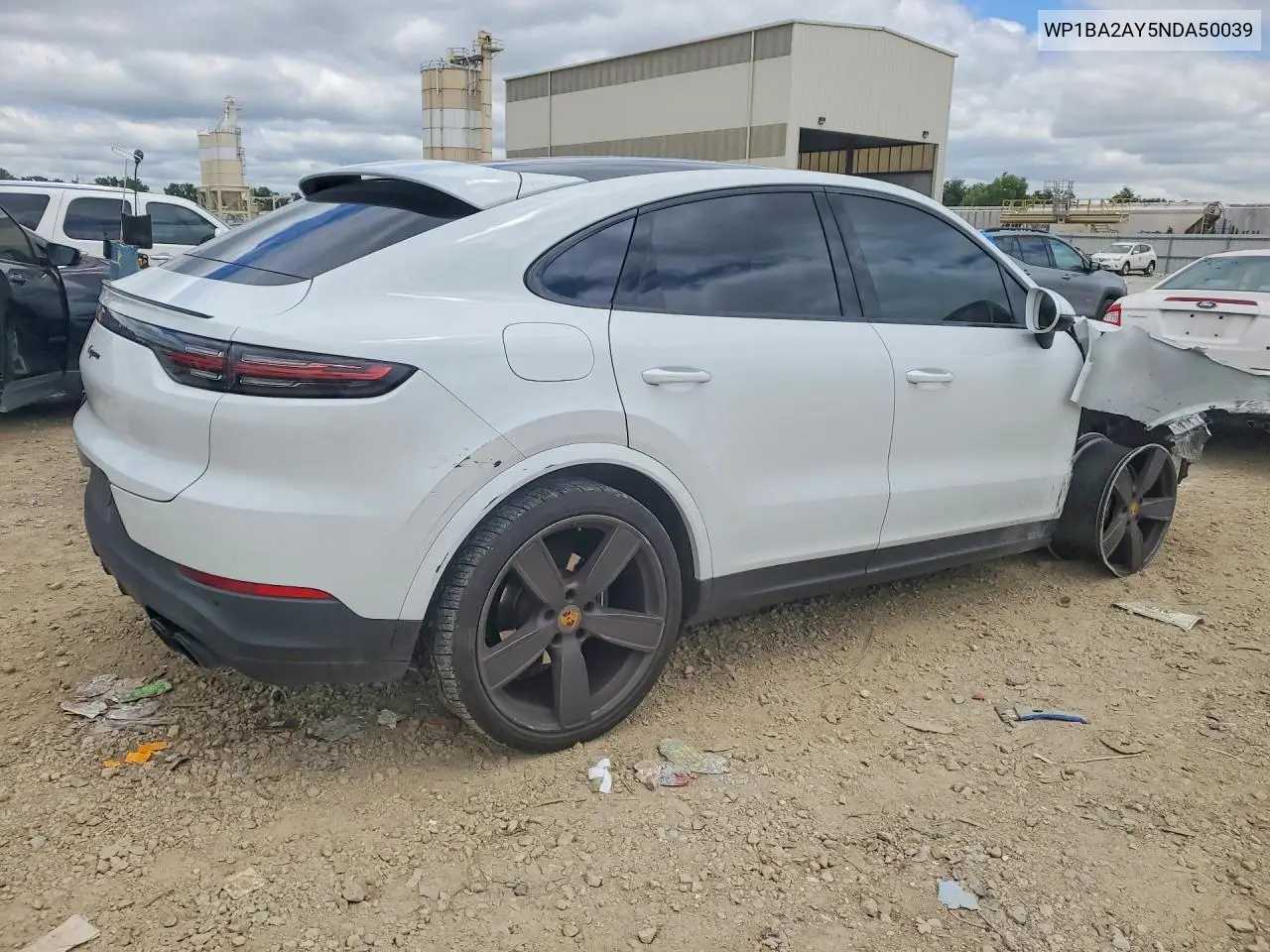 2022 Porsche Cayenne Coupe VIN: WP1BA2AY5NDA50039 Lot: 57783816
