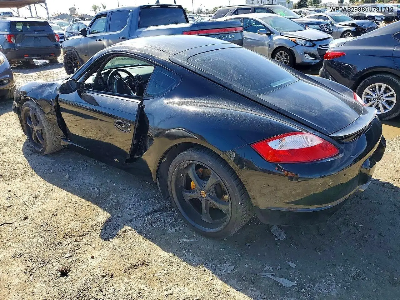 2006 Porsche Cayman S VIN: WP0AB29886U781712 Lot: 50519326