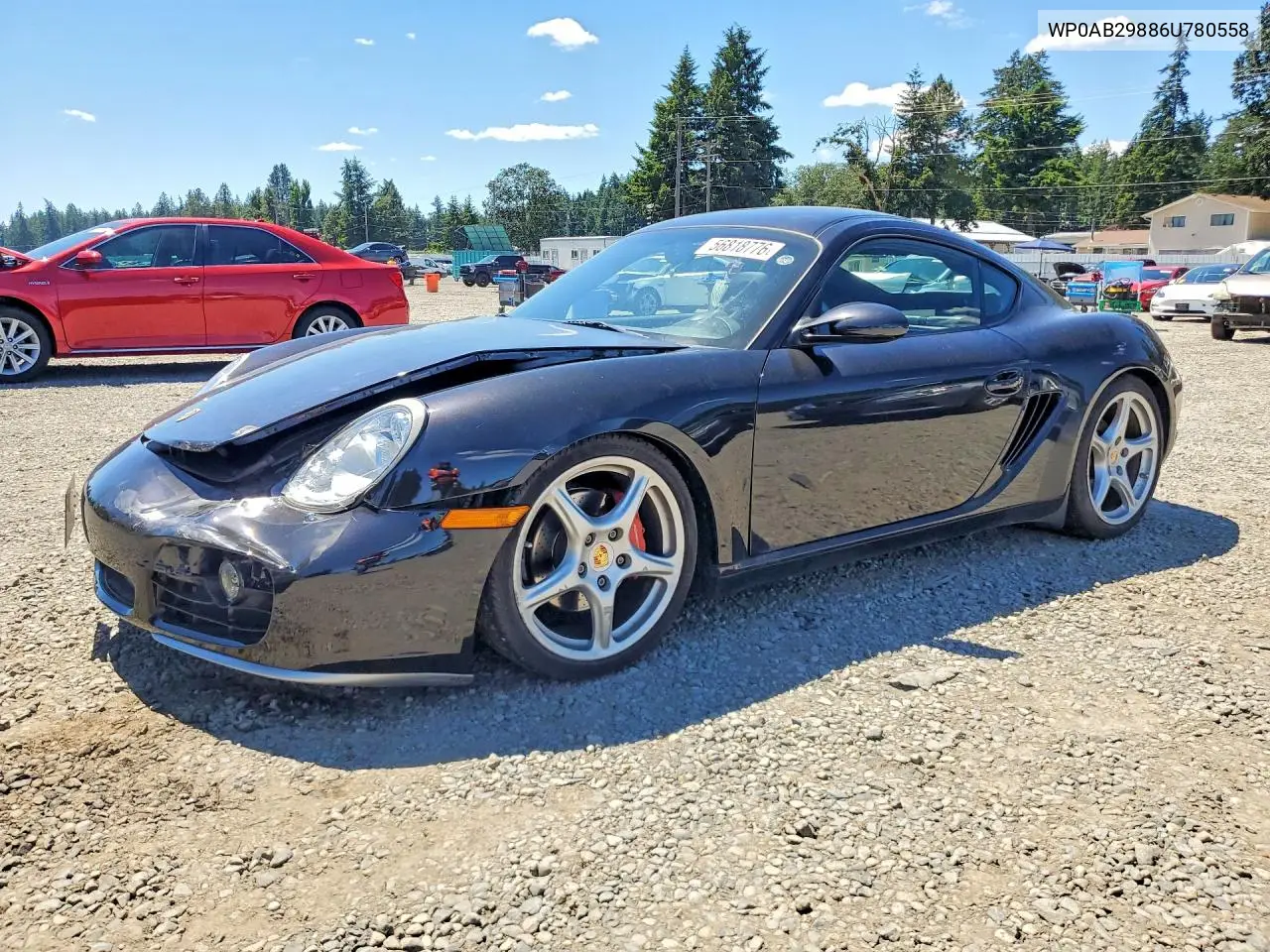 2006 Porsche Cayman S VIN: WP0AB29886U780558 Lot: 56818776