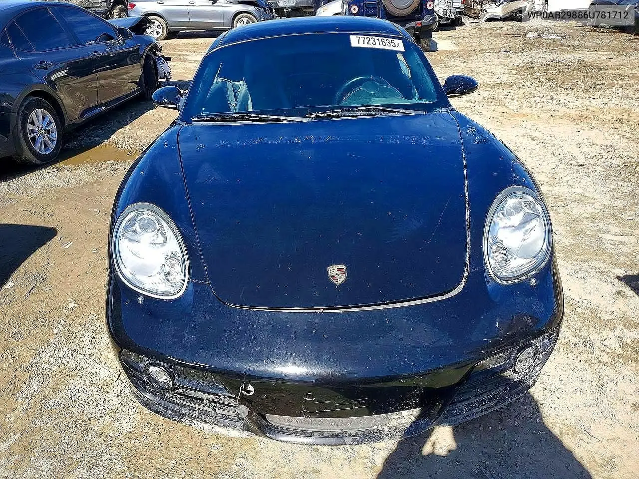 2006 Porsche Cayman S VIN: WP0AB29886U781712 Lot: 59707536