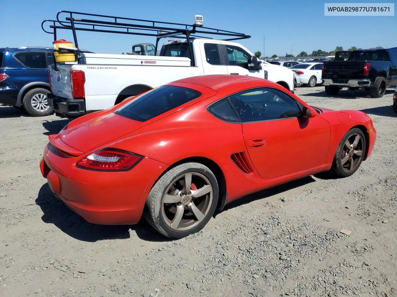 2007 Porsche Cayman S VIN: WP0AB29877U781671 Lot: 57115216
