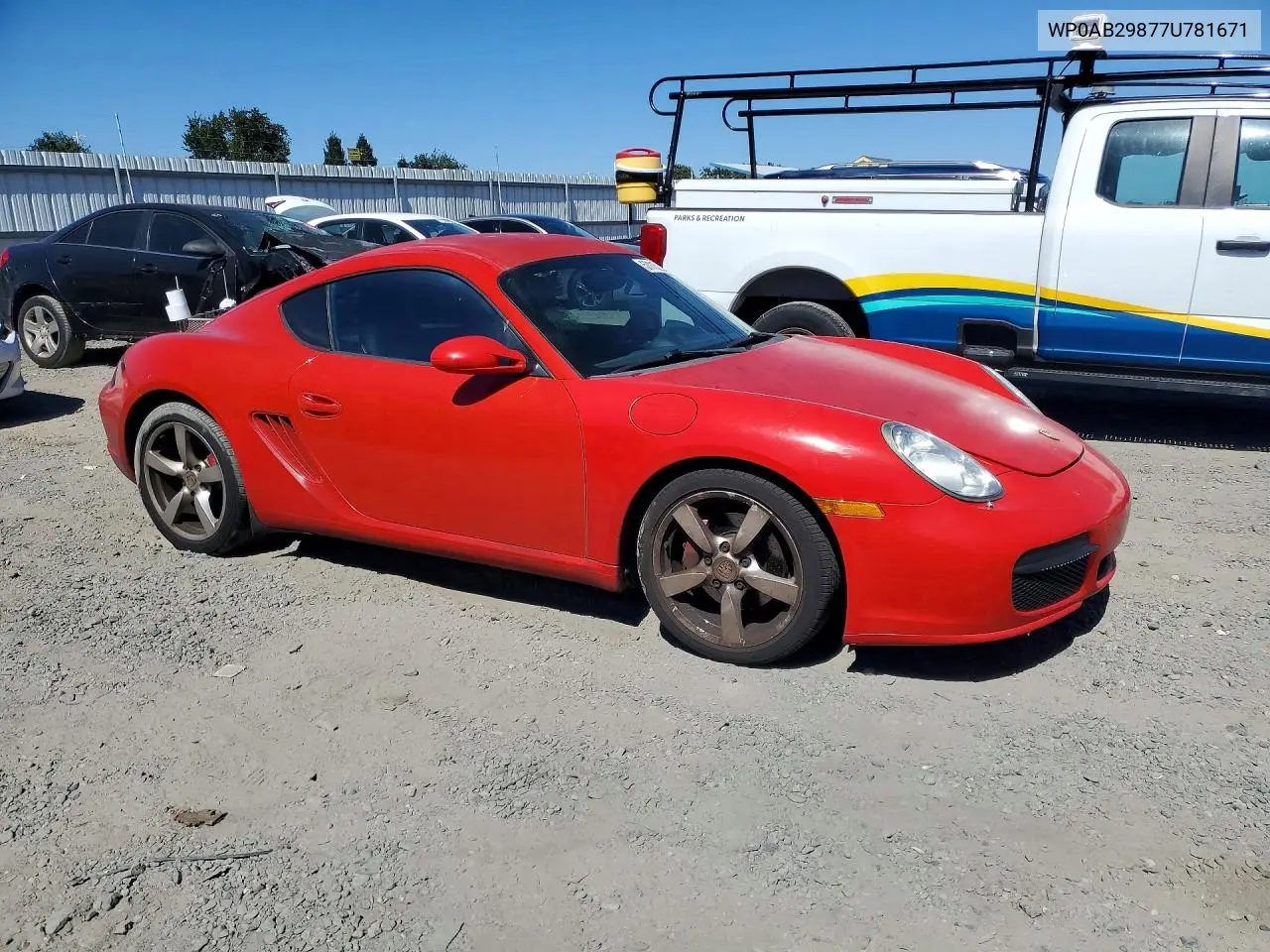 2007 Porsche Cayman S VIN: WP0AB29877U781671 Lot: 57115216