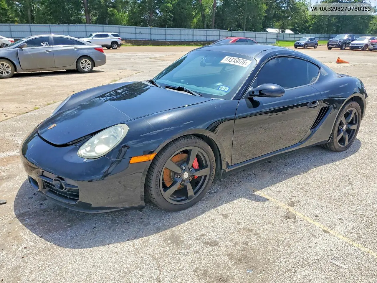 2007 Porsche Cayman S VIN: WP0AB29827U780363 Lot: 61333876