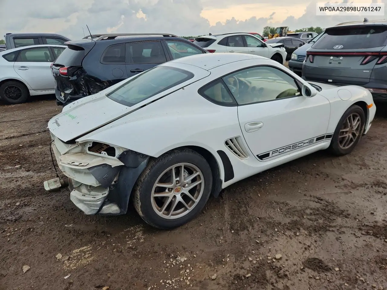 2008 Porsche Cayman VIN: WP0AA29898U761247 Lot: 56591356