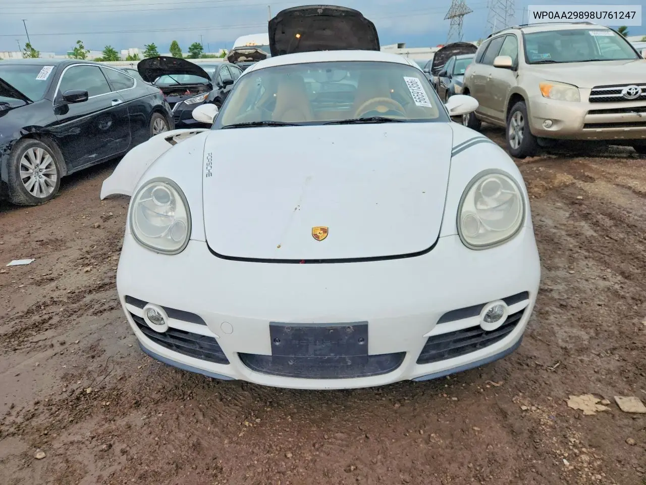 2008 Porsche Cayman VIN: WP0AA29898U761247 Lot: 56591356
