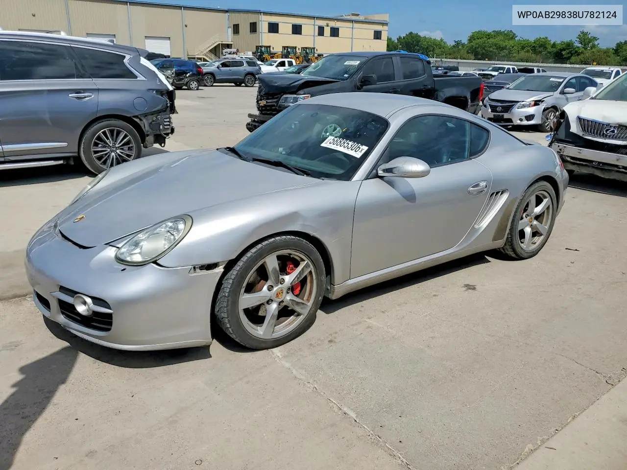 2008 Porsche Cayman S VIN: WP0AB29838U782124 Lot: 58885306