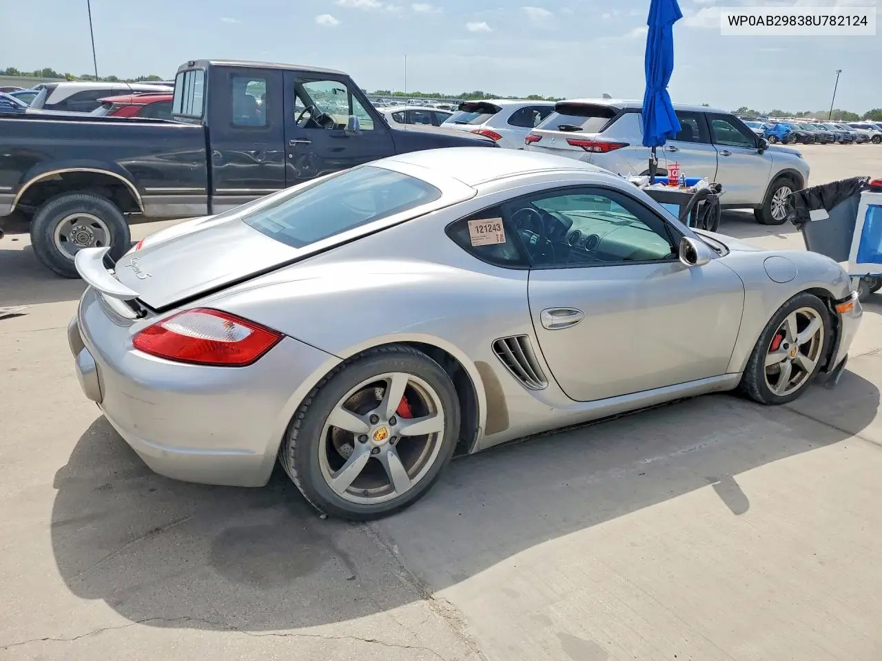 2008 Porsche Cayman S VIN: WP0AB29838U782124 Lot: 58885306