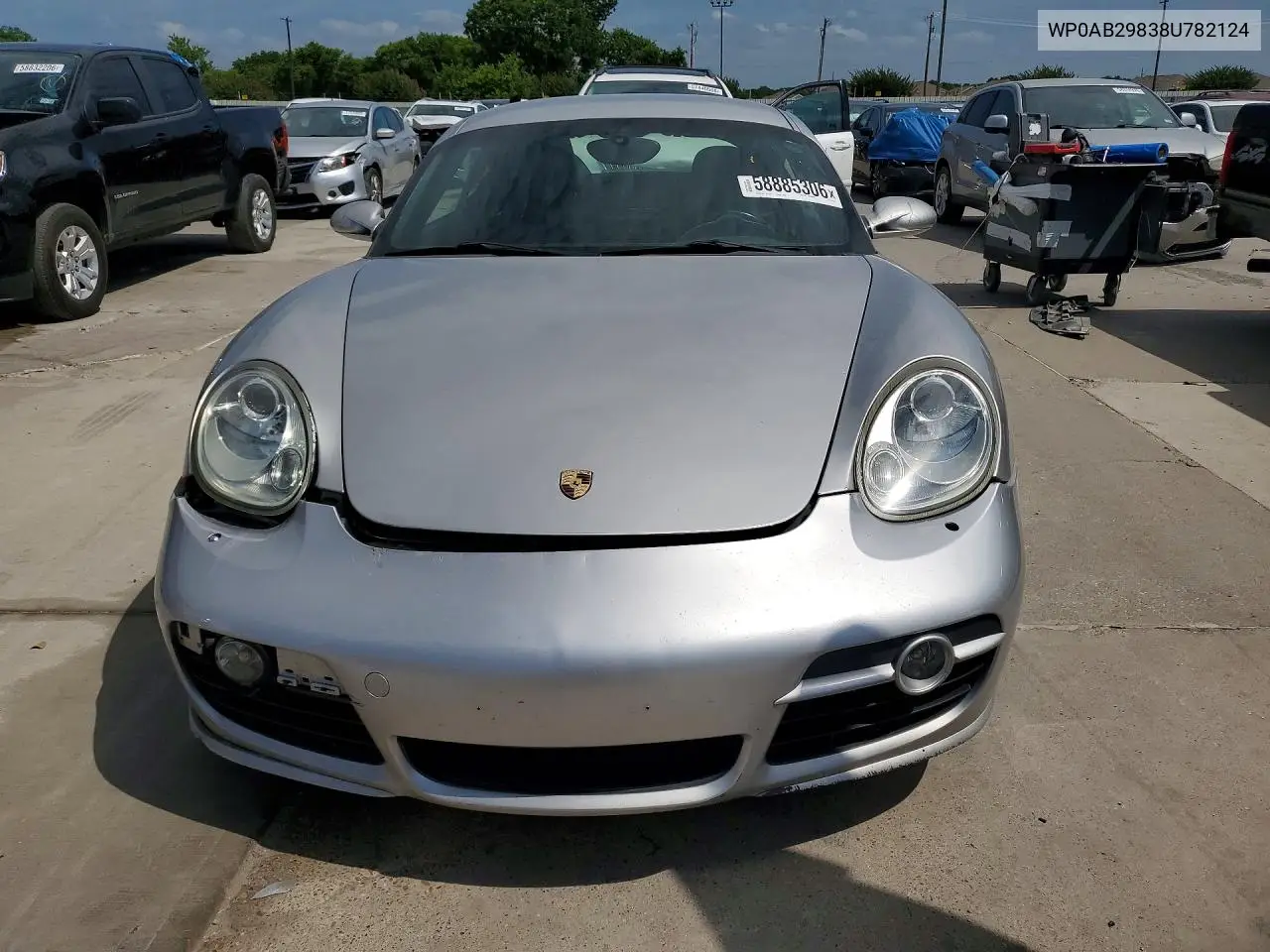 2008 Porsche Cayman S VIN: WP0AB29838U782124 Lot: 58885306
