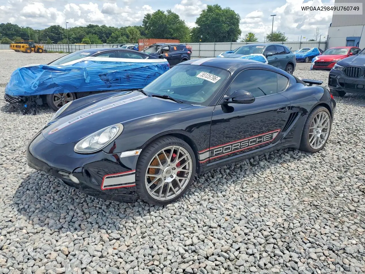 2009 Porsche Cayman VIN: WP0AA29849U760749 Lot: 55125796