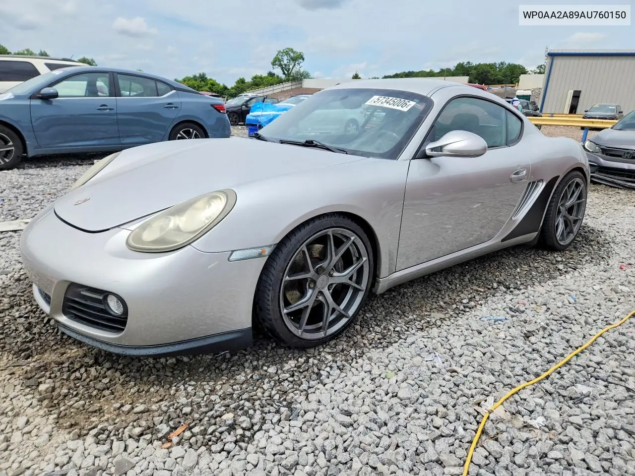 2010 Porsche Cayman VIN: WP0AA2A89AU760150 Lot: 57345006