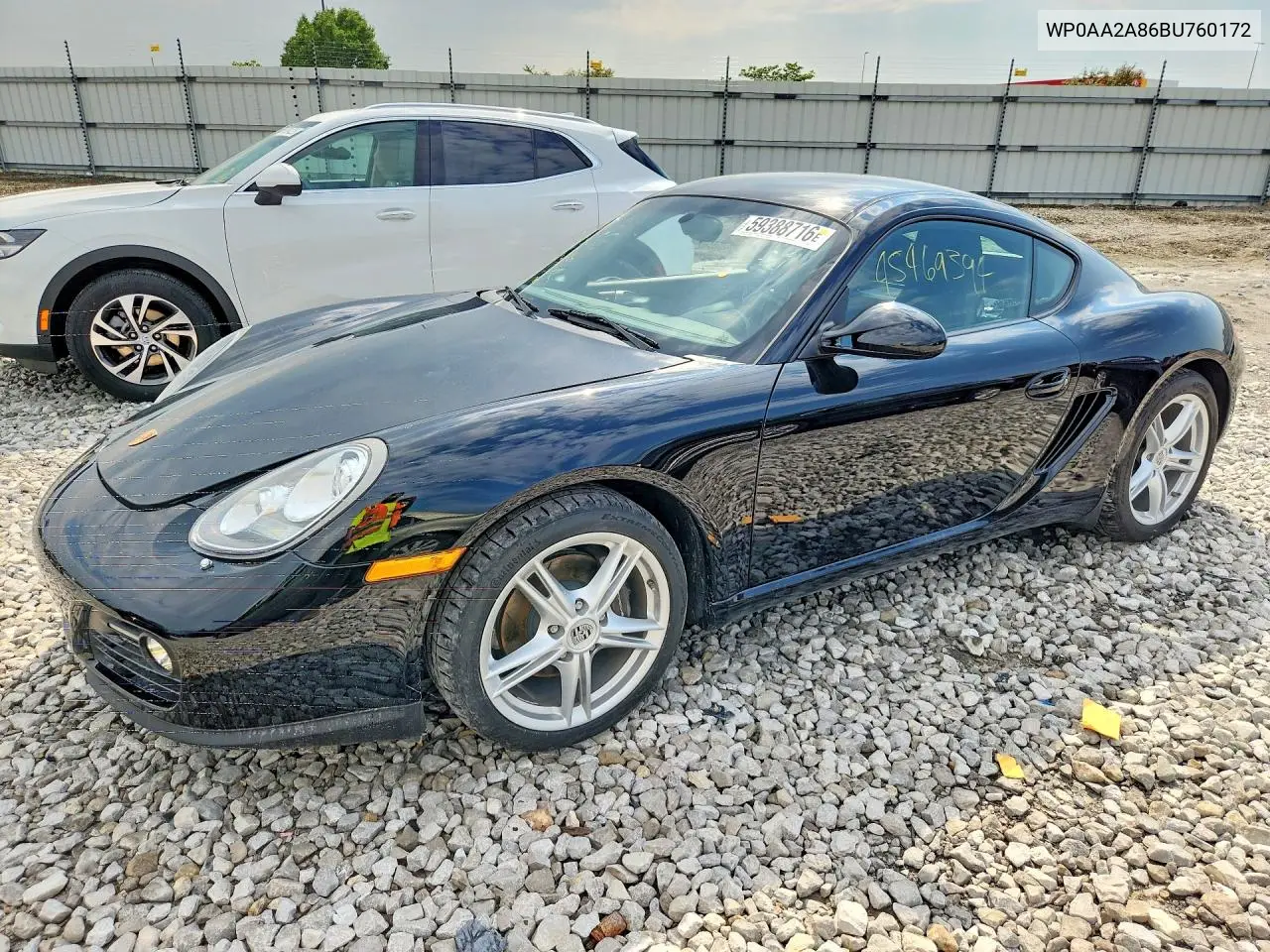 2011 Porsche Cayman VIN: WP0AA2A86BU760172 Lot: 59388716