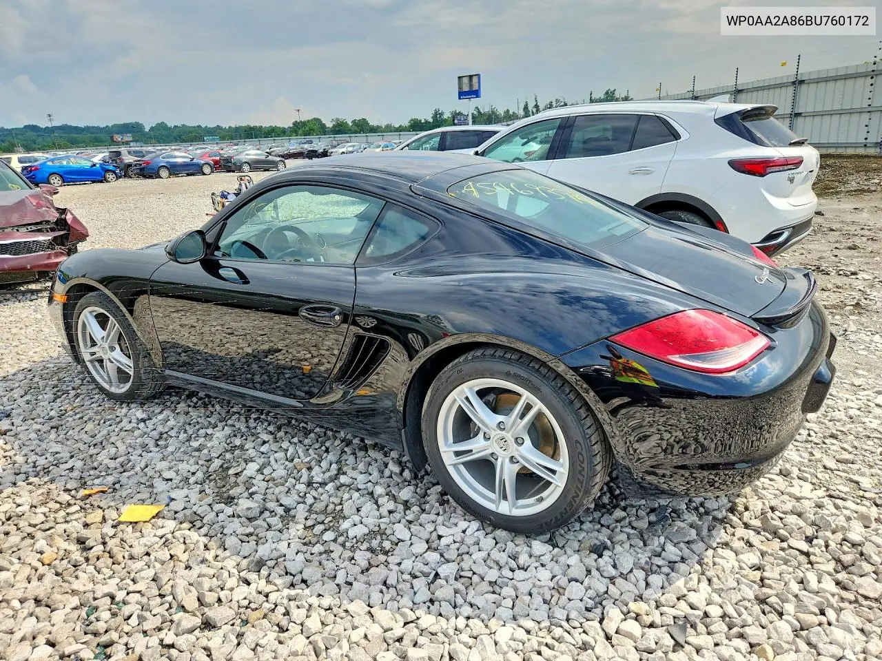 2011 Porsche Cayman VIN: WP0AA2A86BU760172 Lot: 59388716