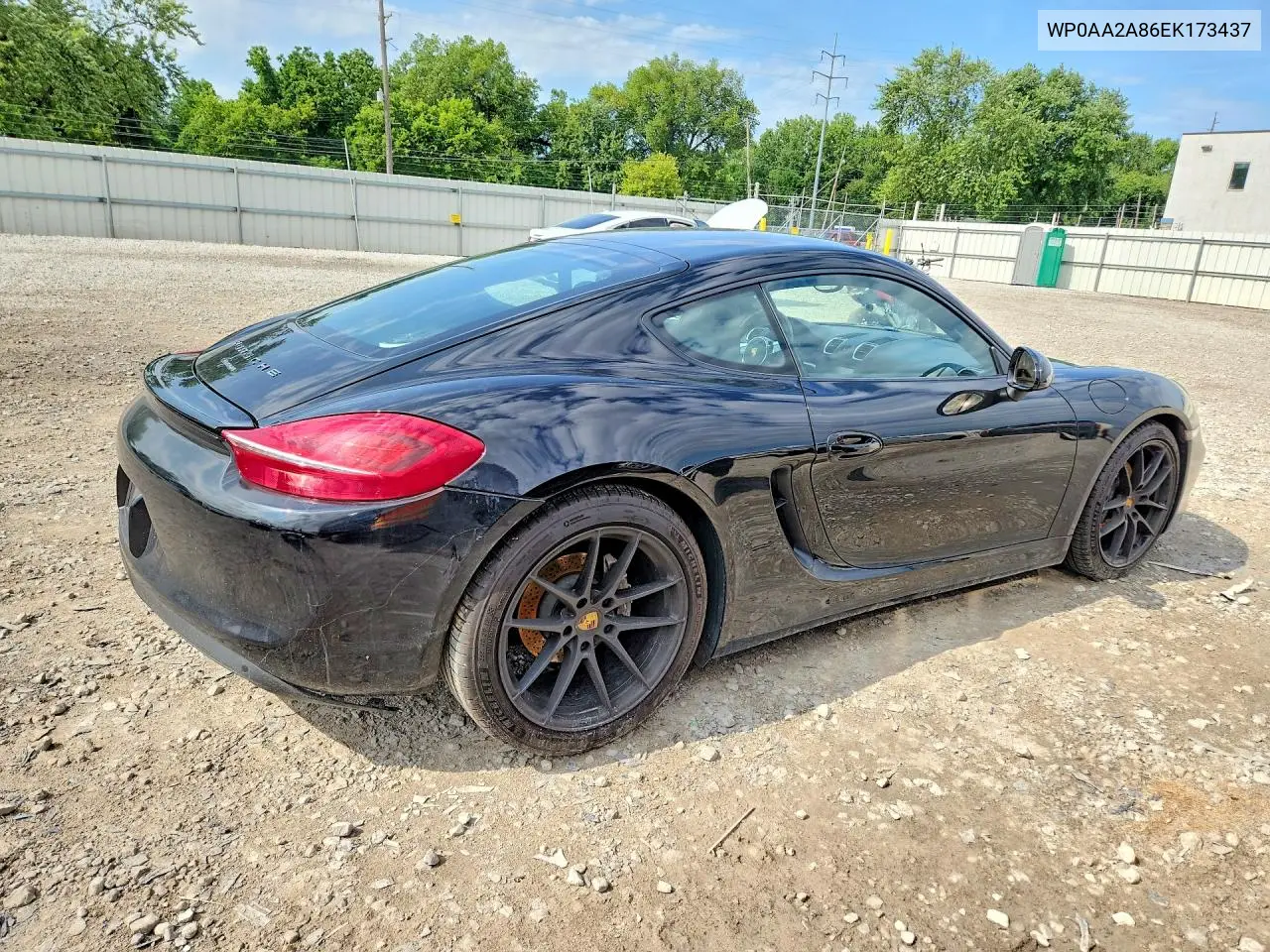 2014 Porsche Cayman VIN: WP0AA2A86EK173437 Lot: 61147116