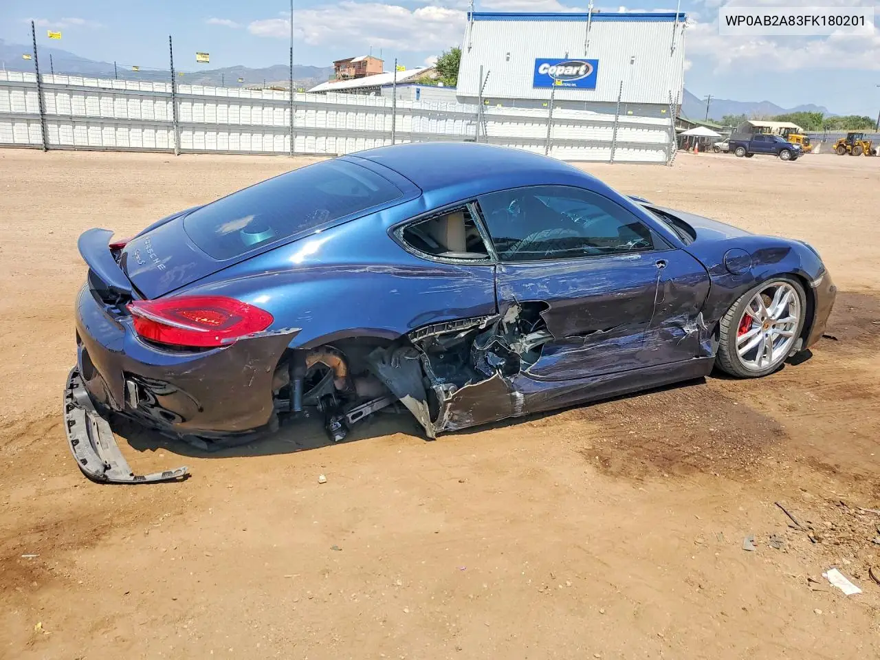 2015 Porsche Cayman S VIN: WP0AB2A83FK180201 Lot: 59838346