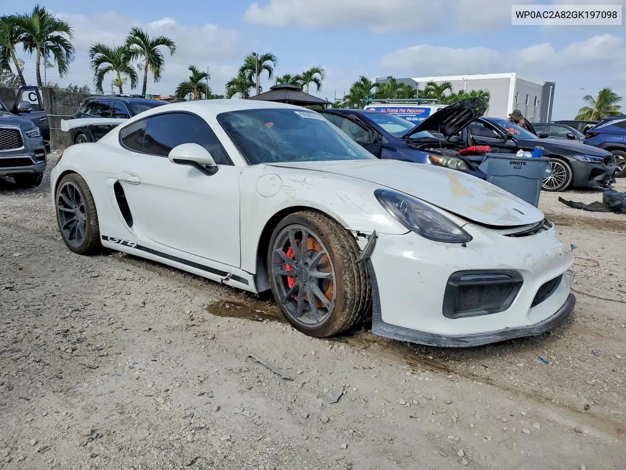 2016 Porsche Cayman Gt4 VIN: WP0AC2A82GK197098 Lot: 60589916