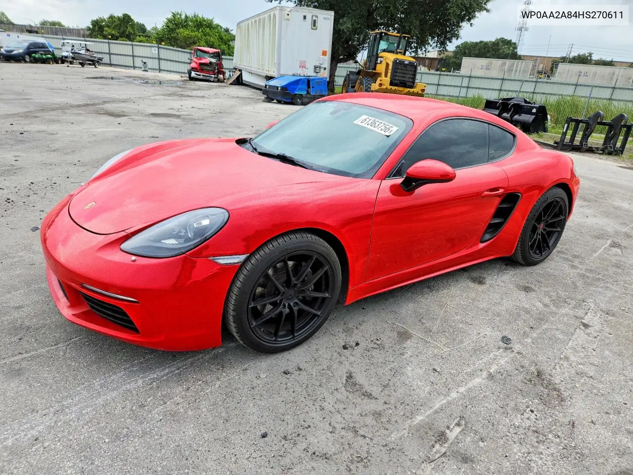 2017 Porsche Cayman VIN: WP0AA2A84HS270611 Lot: 61363756