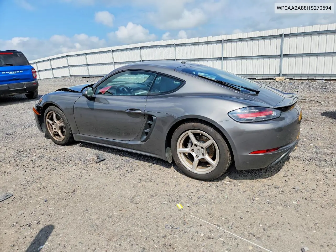 2017 Porsche Cayman VIN: WP0AA2A88HS270594 Lot: 85623425