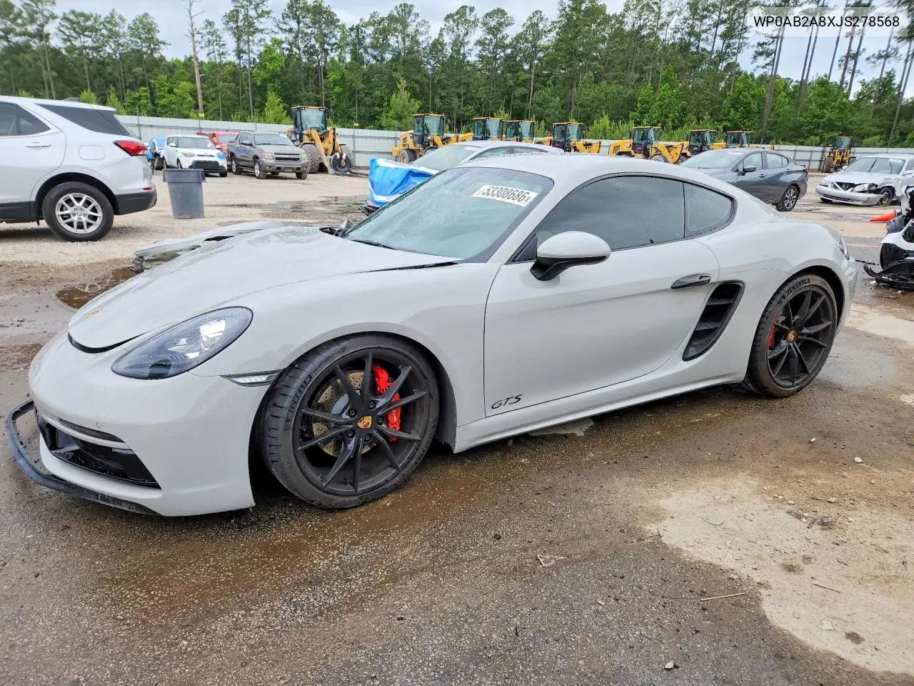 2018 Porsche Cayman S VIN: WP0AB2A8XJS278568 Lot: 53308686