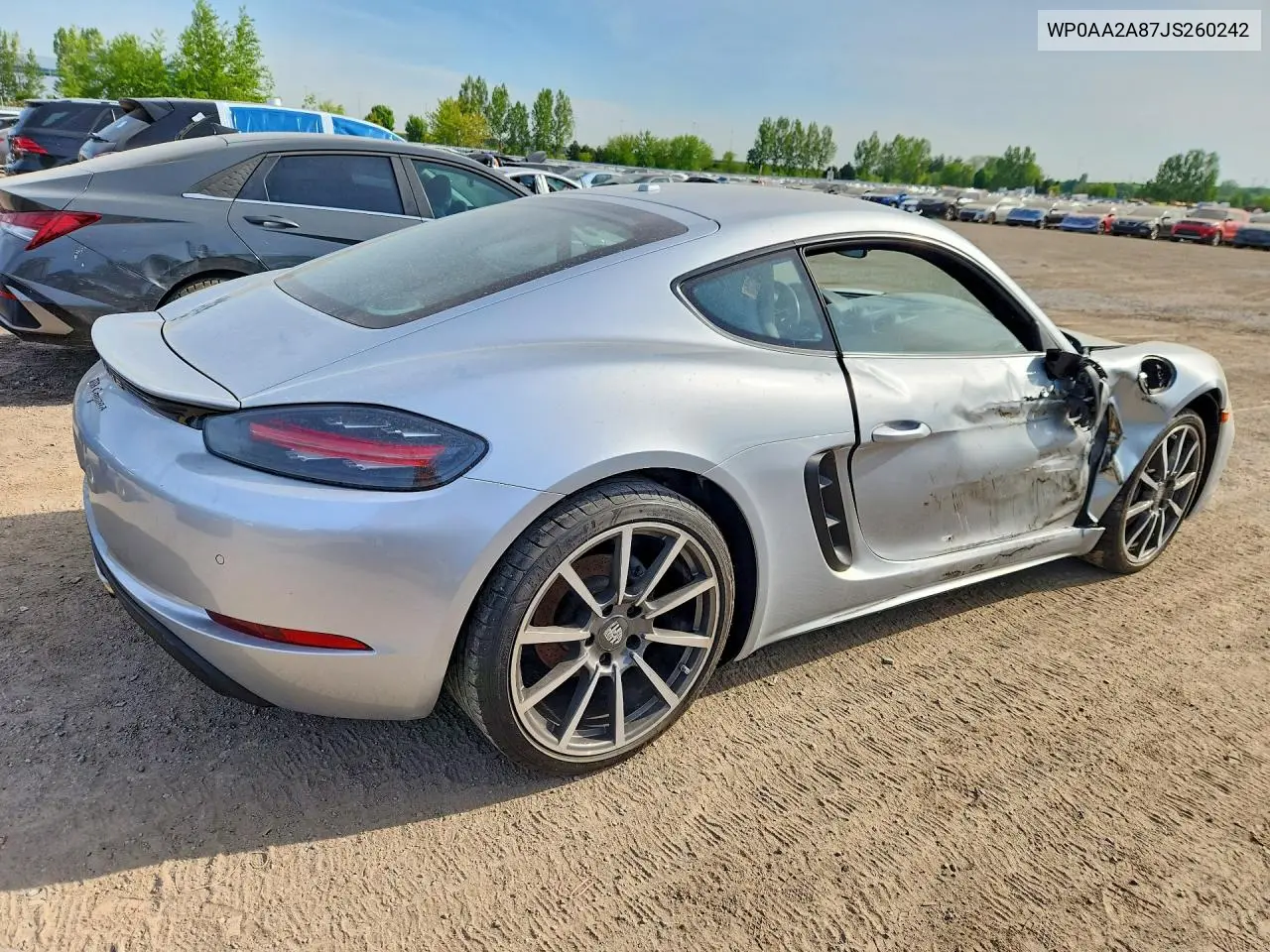 2018 Porsche Cayman VIN: WP0AA2A87JS260242 Lot: 55221786