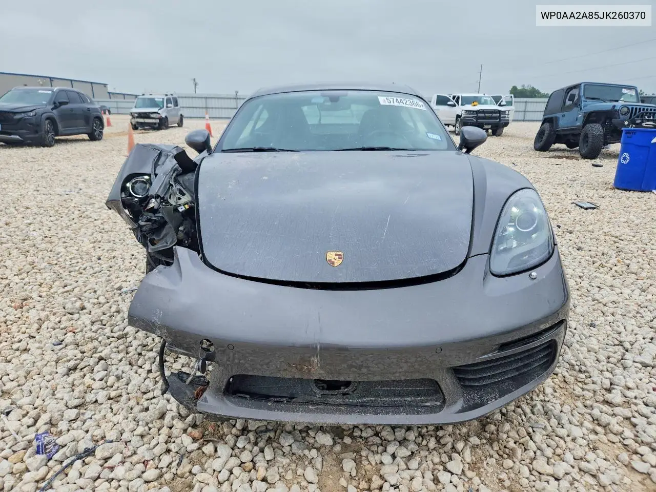 2018 Porsche Cayman VIN: WP0AA2A85JK260370 Lot: 57442366