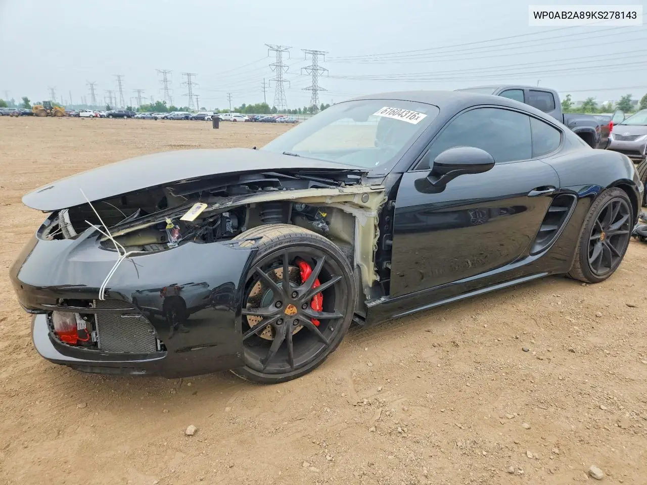 2019 Porsche Cayman S VIN: WP0AB2A89KS278143 Lot: 61604316