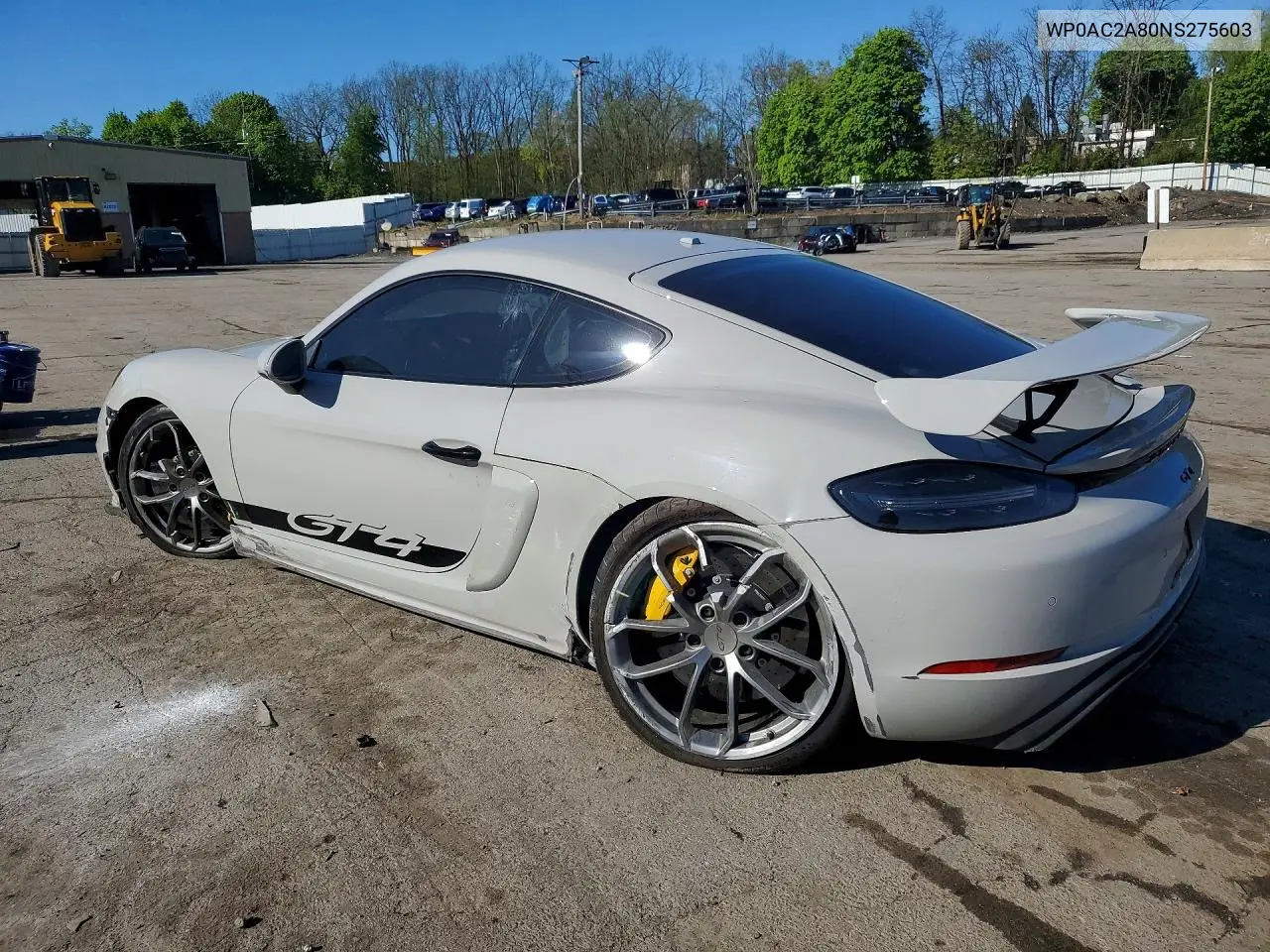 2022 Porsche Cayman Gt4 VIN: WP0AC2A80NS275603 Lot: 51987996