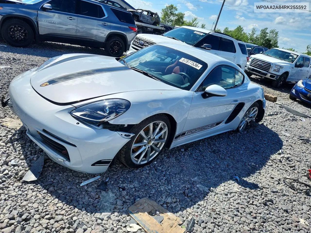 2024 Porsche Cayman Base VIN: WP0AA2A84RK255592 Lot: 57877536