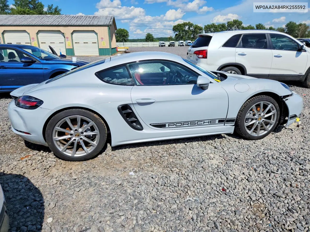 2024 Porsche Cayman Base VIN: WP0AA2A84RK255592 Lot: 57877536