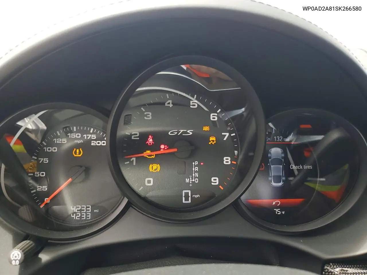 2025 Porsche Cayman Gts VIN: WP0AD2A81SK266580 Lot: 58125496