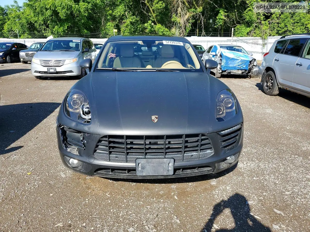 2015 Porsche Macan S VIN: WP1AB2A58FLB70228 Lot: 57720376